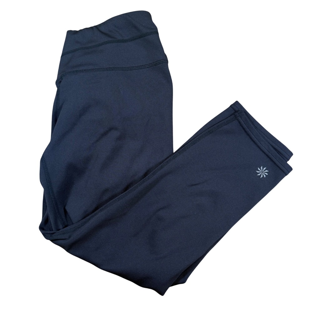 Athleta Black High Rise Workout Cropped Leggings XS Athletic Yoga